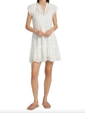 $325 NWD Generation Love White Mirabelle Embroidered Dress size Medium